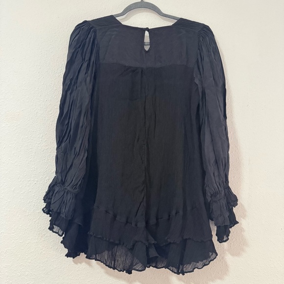 Free People Prairie Dust Romper Black Size S - Picture 6 of 11